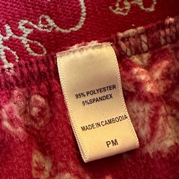 So Cozy Floral Pajama Pants Petite Md - Picture 2 of 4